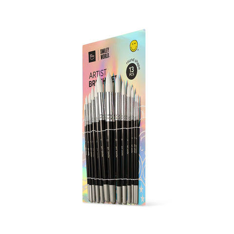 Artsmile & SmileyWorld® Brush Set, Round Shape, Set of 13