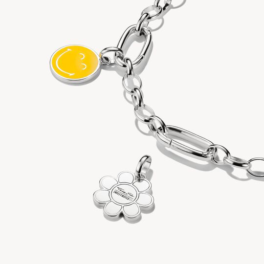 Silver SMILEYWORLD® Daisy Charm Pendant Connect