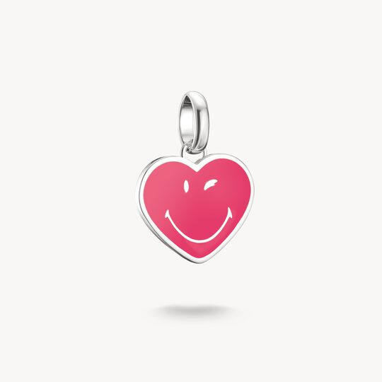 Silver SMILEYWORLD® Heart Charm Pendant Connect