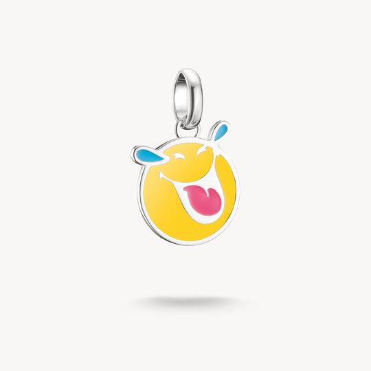 Silver SMILEYWORLD® Laughing Charm Pendant Connect