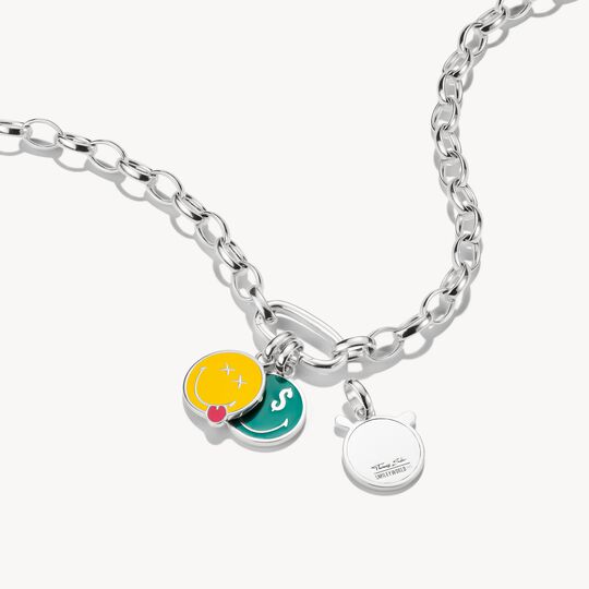 Silver SMILEYWORLD® Laughing Charm Pendant Connect
