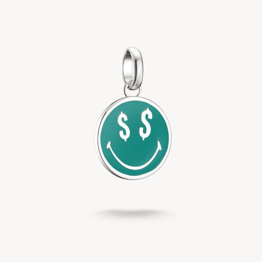 Silver SMILEYWORLD® Dollars Charm Pendant Connect