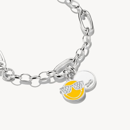 Silver SMILEYWORLD® Dollars Charm Pendant Connect