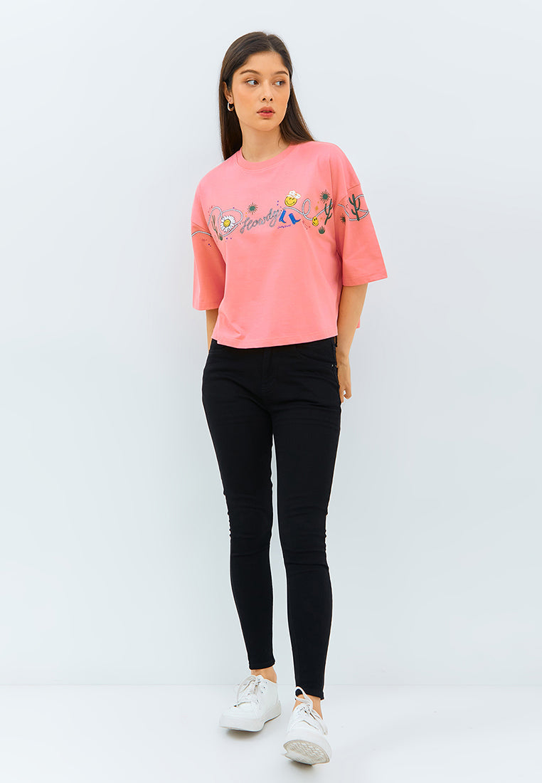 SmileyWorld - T-shirt Oversize Material Katun - Helga