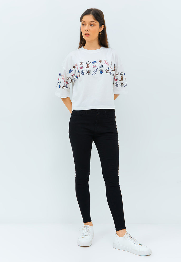 SmileyWorld - T-shirt Oversize Material Katun - Helga