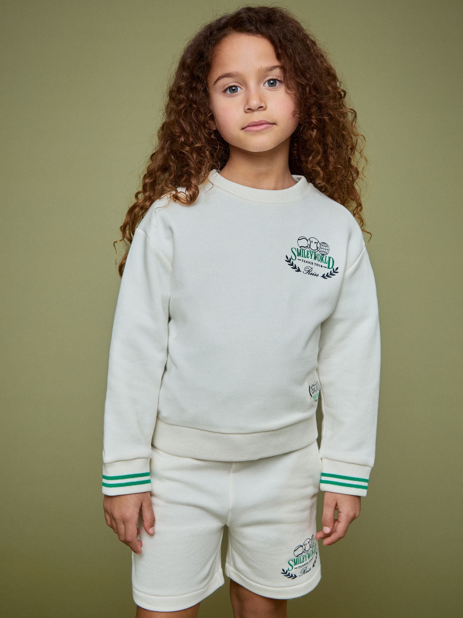 SmileyWorld | Reiss Logo Sweatshirt Unisex Fit in White