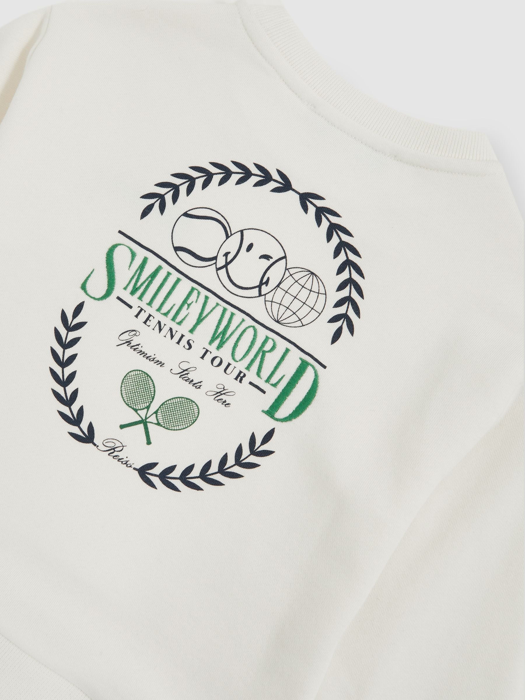 SmileyWorld | Reiss Logo Sweatshirt Unisex Fit in White