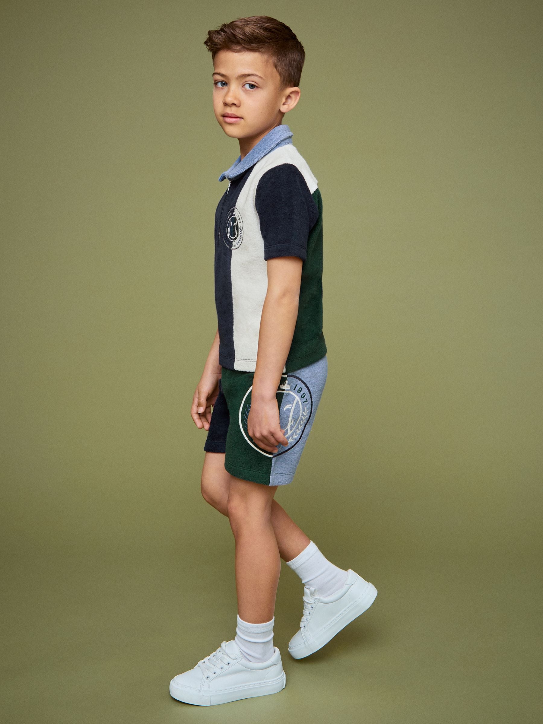 SmileyWorld | Reiss Towelling Shorts in Blue