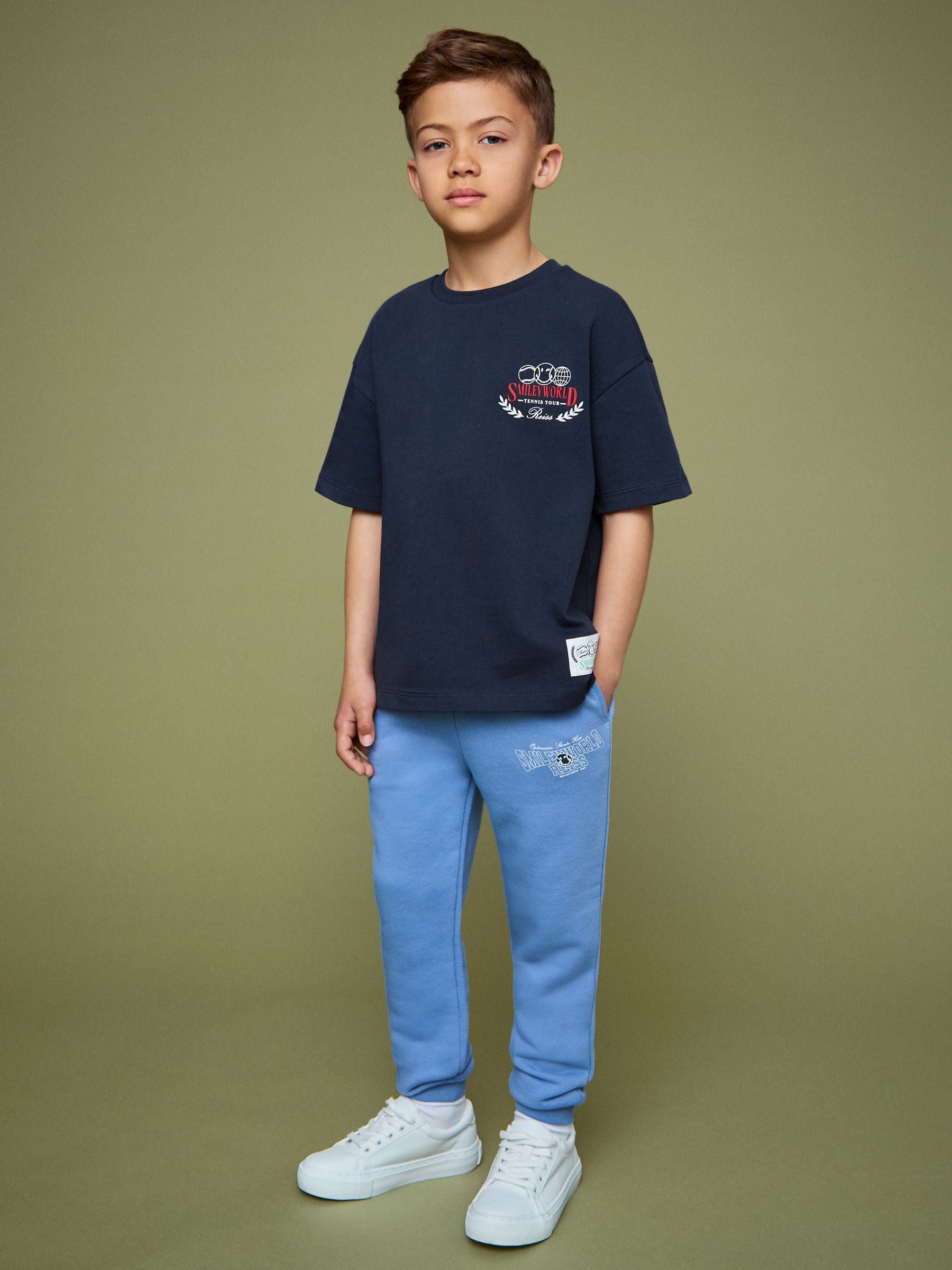 SmileyWorld | Reiss Oversize T-Shirt in Navy