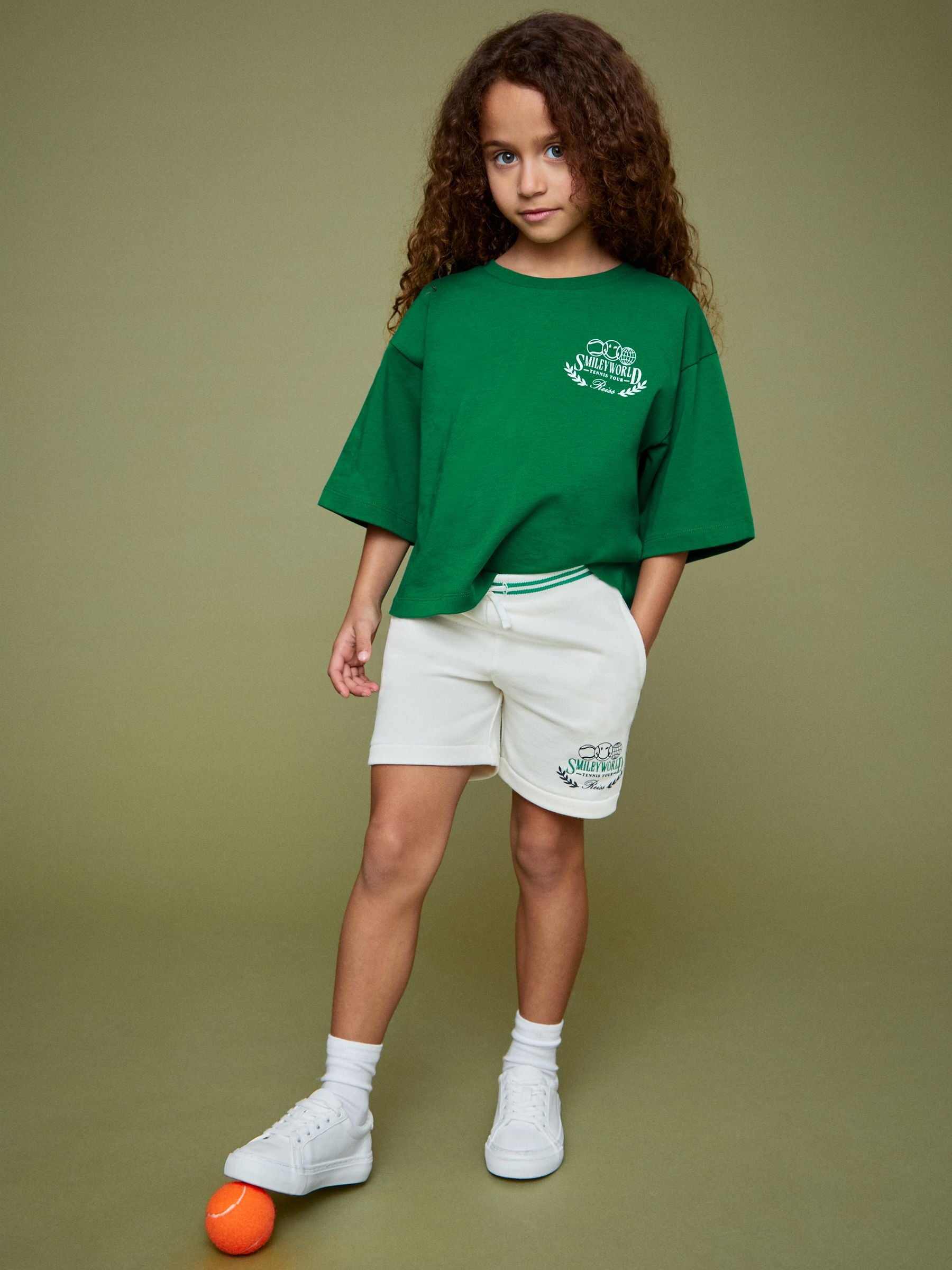 SmileyWorld | Reiss Drawstring Shorts Unisex Fit in White