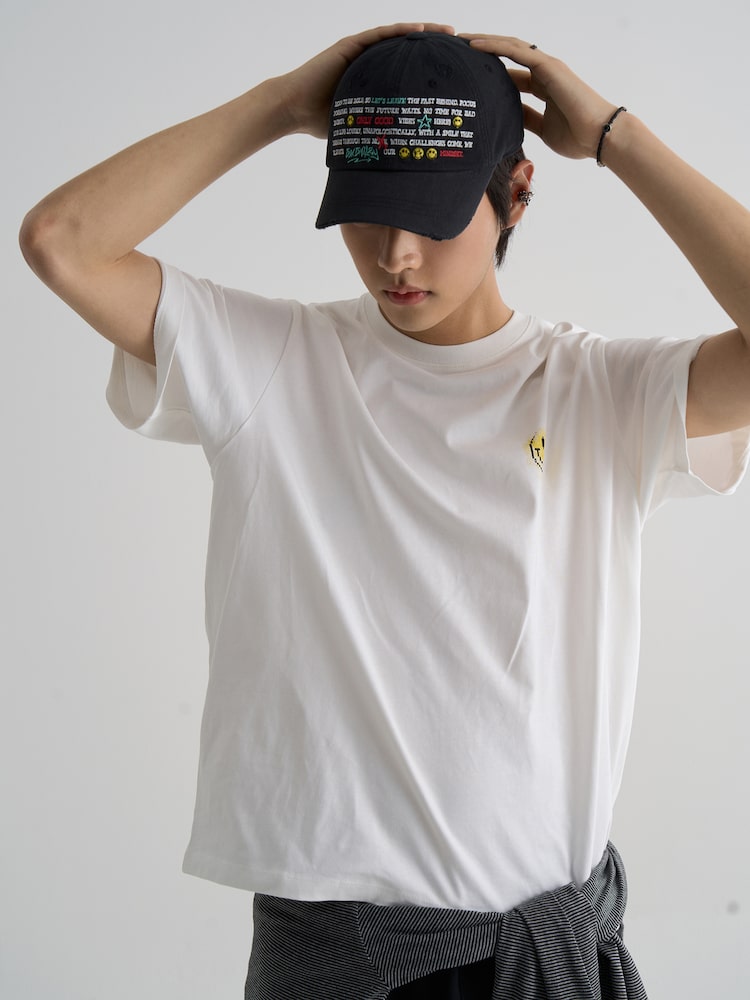 S.W.Smiley Graphic Short Sleeve Tee - White