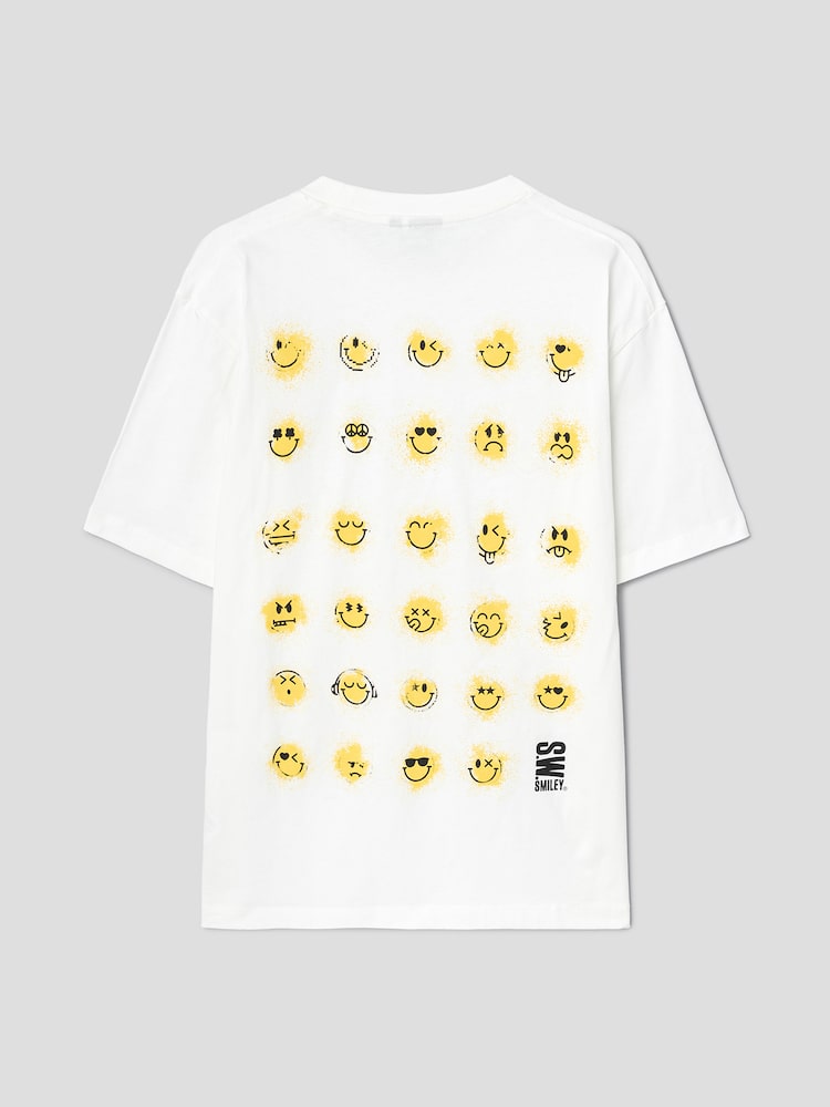 S.W.Smiley Graphic Short Sleeve Tee - White