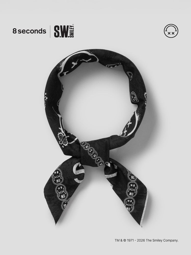S.W.Smiley Bandana - Black