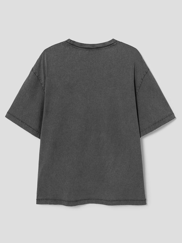 S.W.Smiley Garment-Dyed Short-Sleeve Tee - Ash