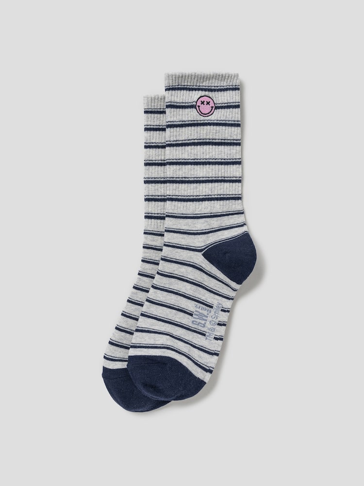 S.W.SMILEY® Socks 3-Piece Set - Navy