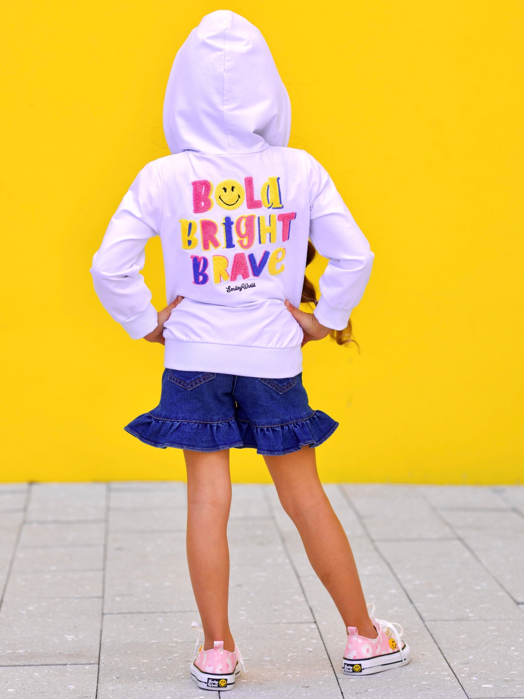 SmileyWorld Bold, Bright, Brave Zip-Up Hoodie