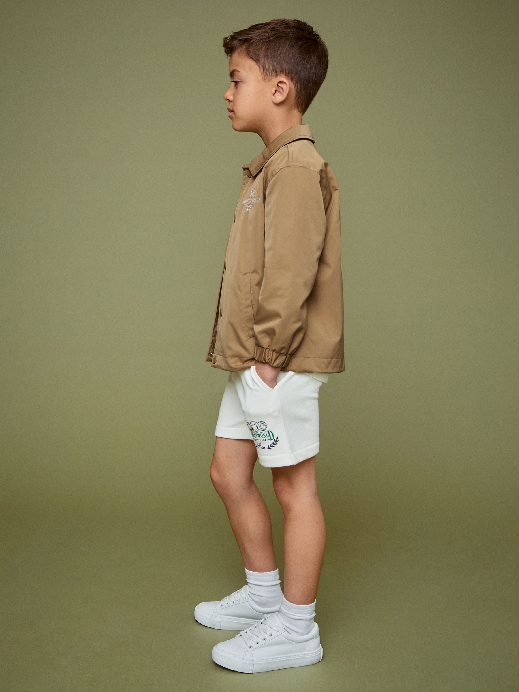 SmileyWorld | Reiss Harrington Jacket in Stone