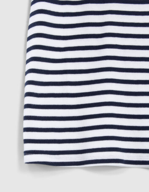 Girls’ Sailor-Stripe Cotton Dress, SmileyWorld Tulle Sleeves
