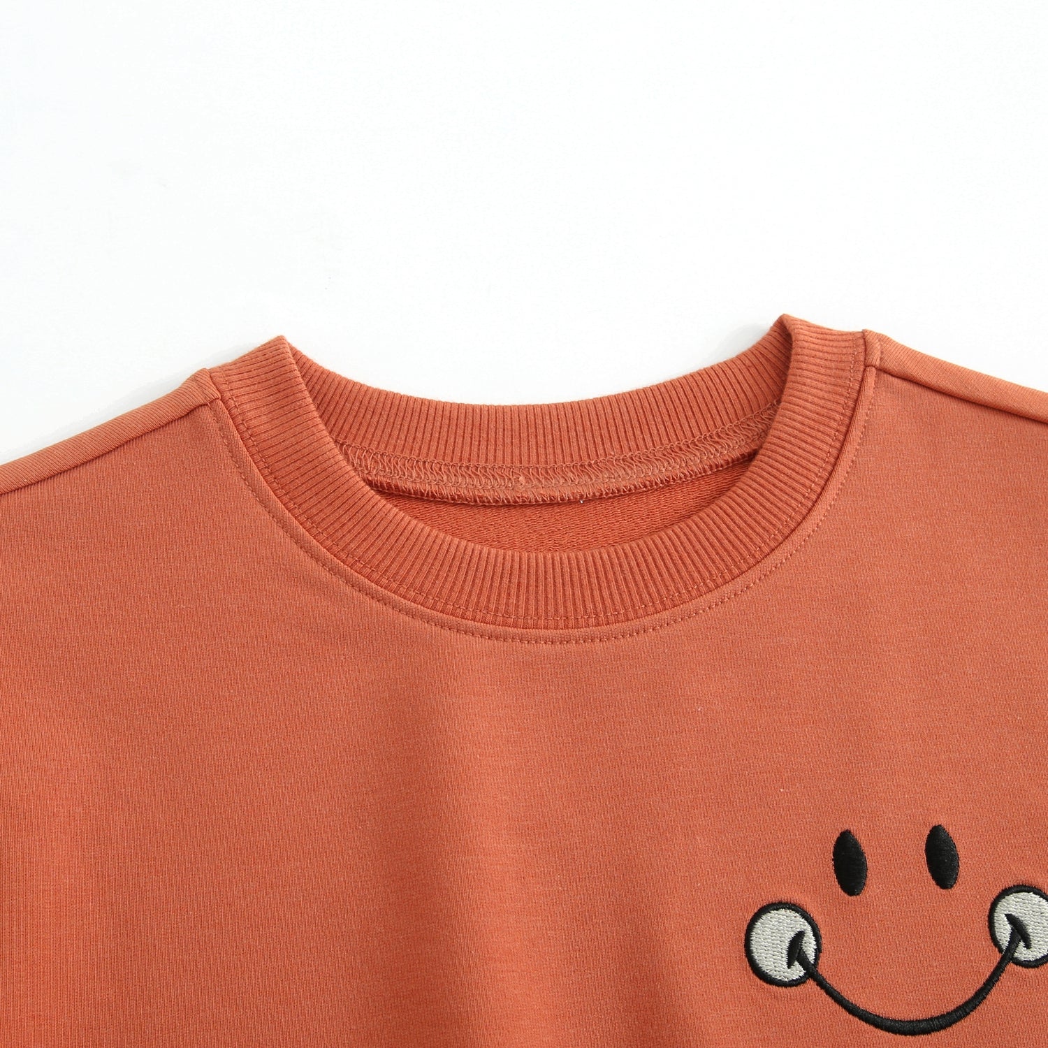 Crewneck - Mini Smiley® Happy Rust - Luxe Bamboo Cotton French Terry