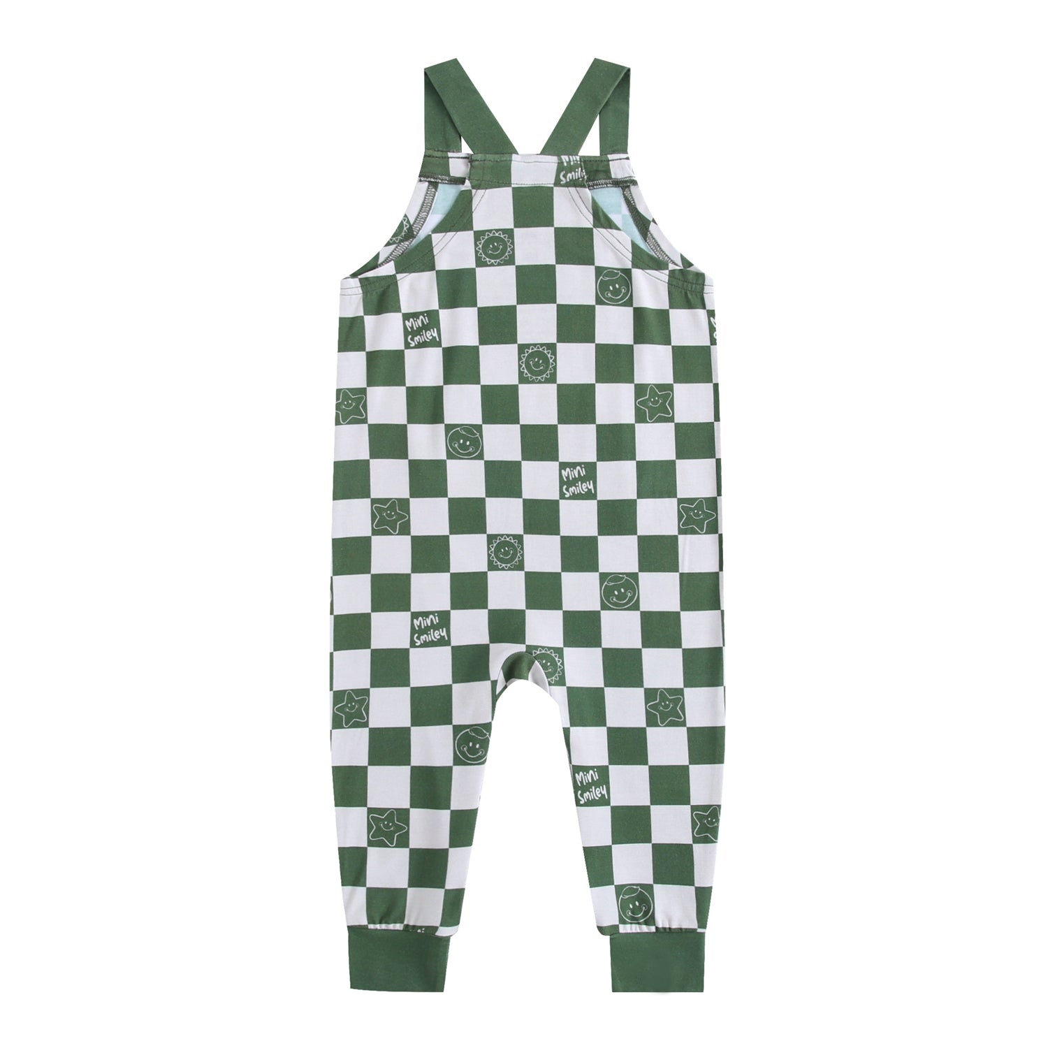 Overalls - Mini Smiley® Check - Luxe Bamboo