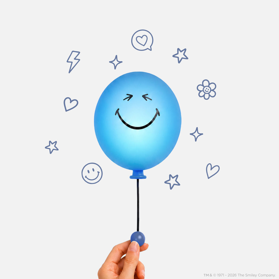 BUBBLY LIGHT BLUE SMILEY WORLD®