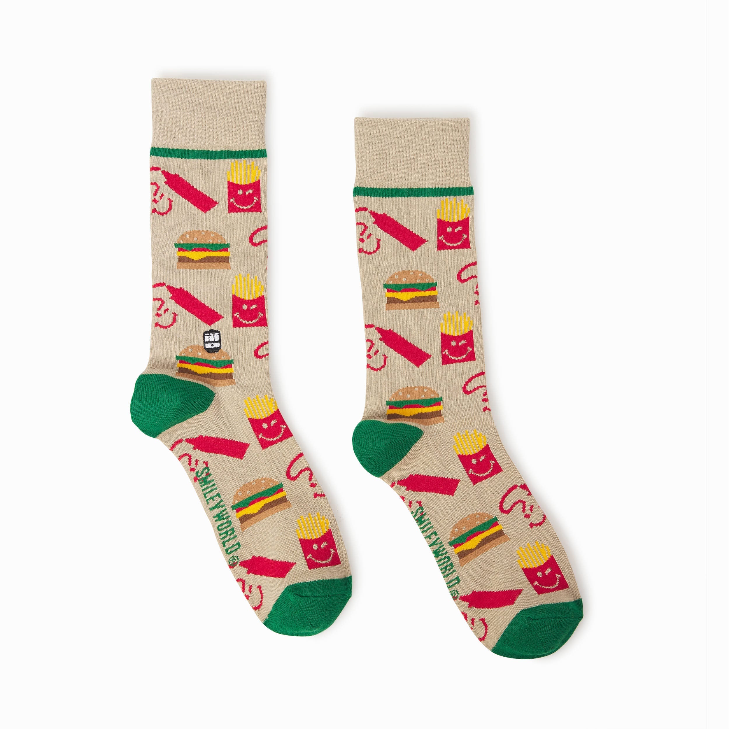 Cheeseburger- und Pommes-Socken