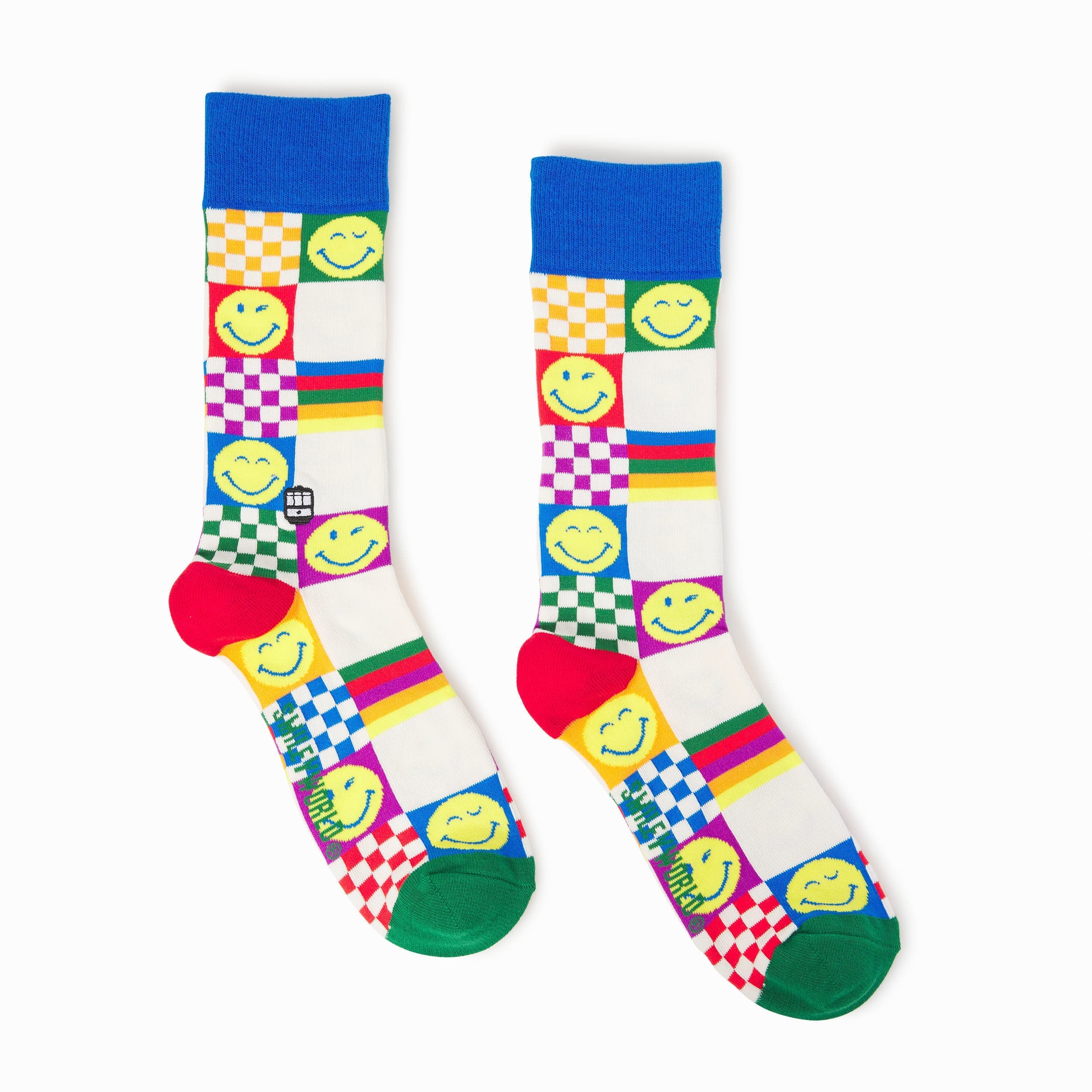 Chaussettes à carreaux arc-en-ciel