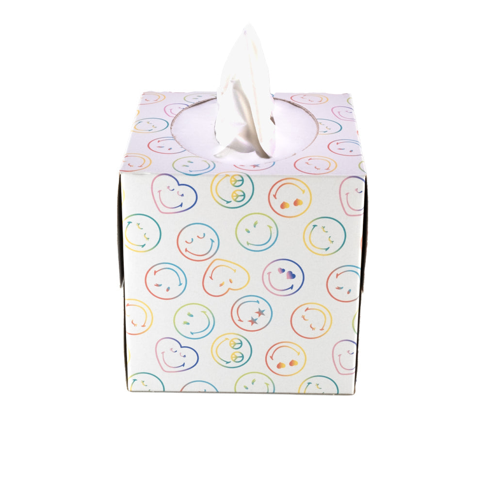 SmileyWorld® Ultra Soft Tissues 3-Design - Cube Box, 20-Pack