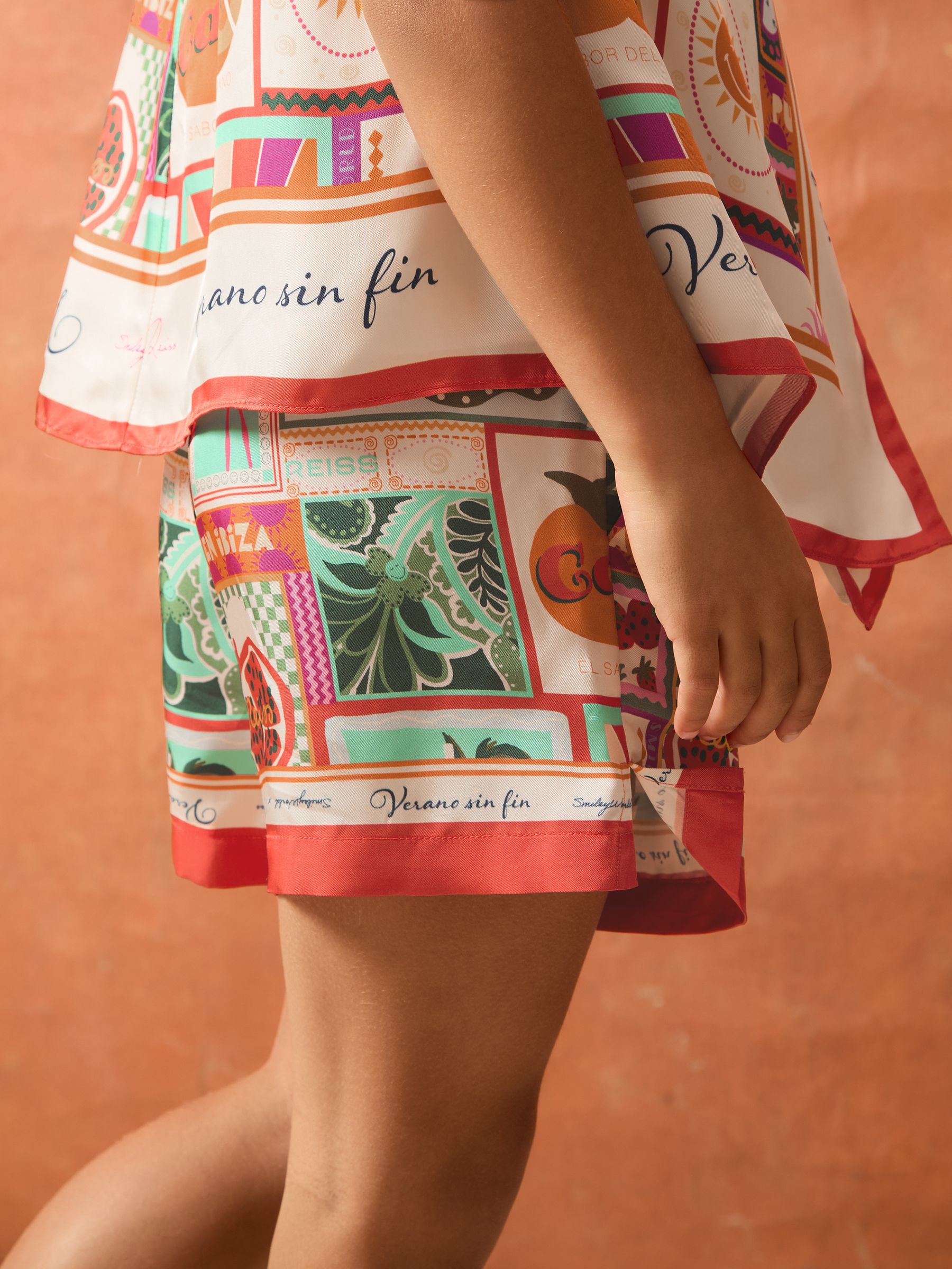 SmileyWorld | Reiss Motif-Print Shorts in Multi