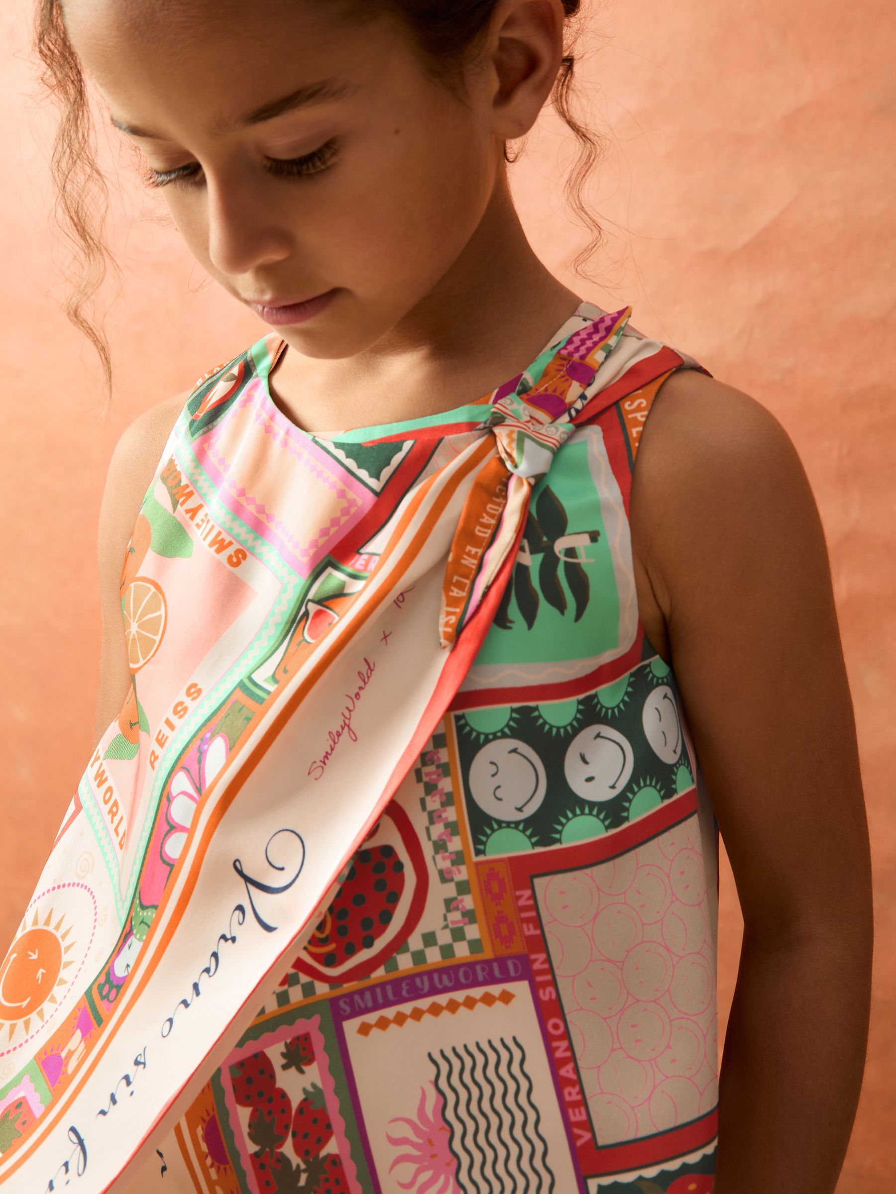 SmileyWorld | Reiss Motif Print Top in Multi