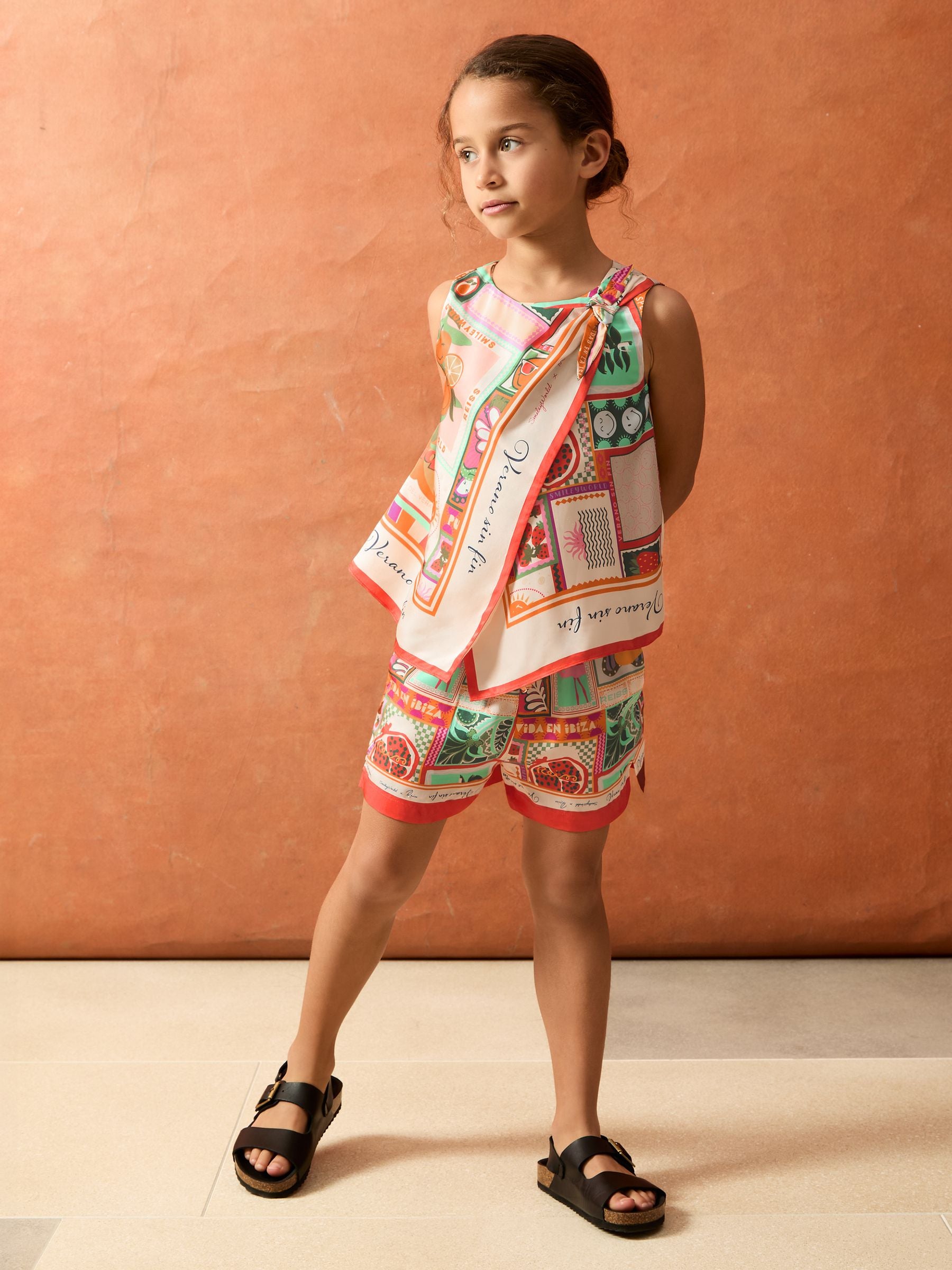 SmileyWorld | Reiss Motif Print Top in Multi