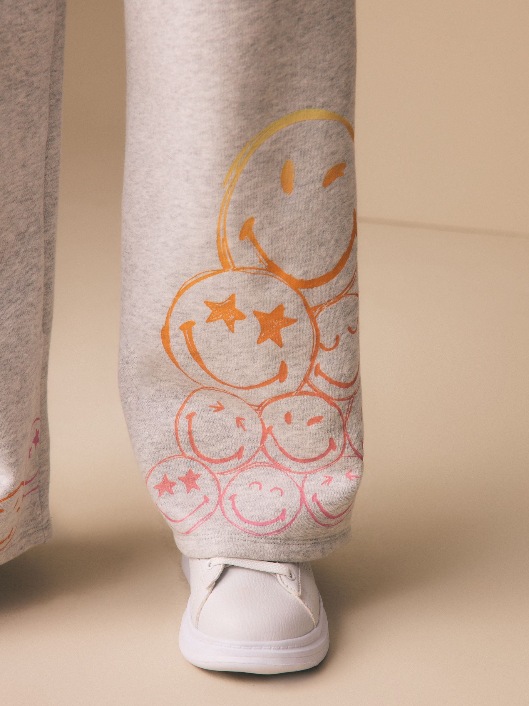 Smiley World Grey Wide Leg Joggers (3-16yrs)