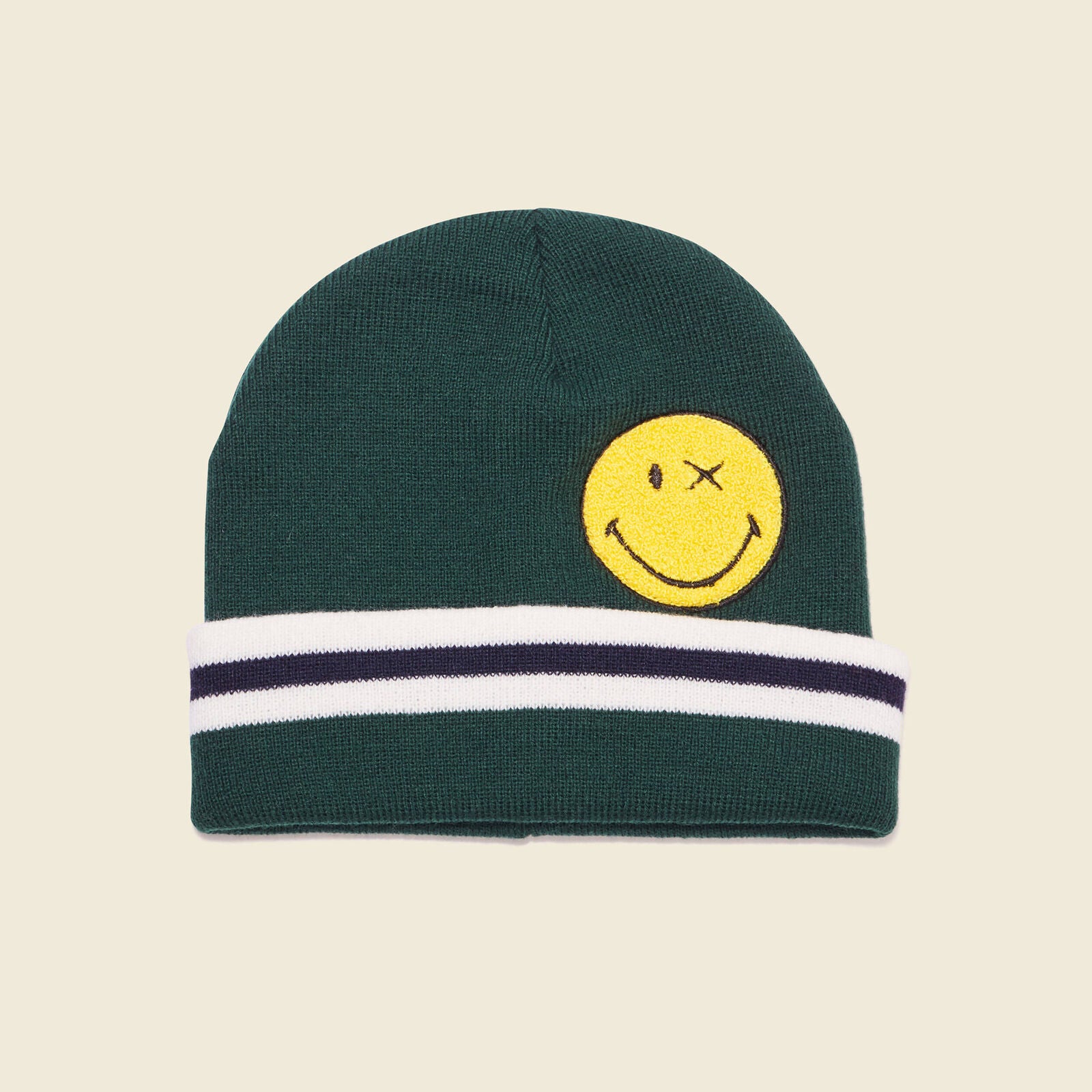 Bonnet SmileyWorld vert foncé pour homme