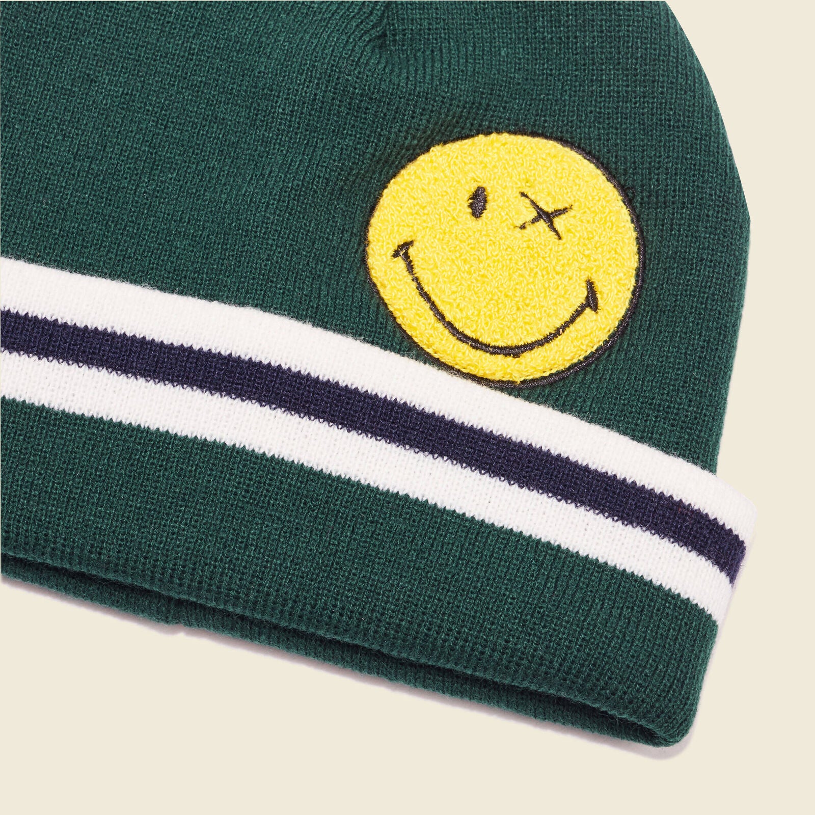 Bonnet SmileyWorld vert foncé pour homme