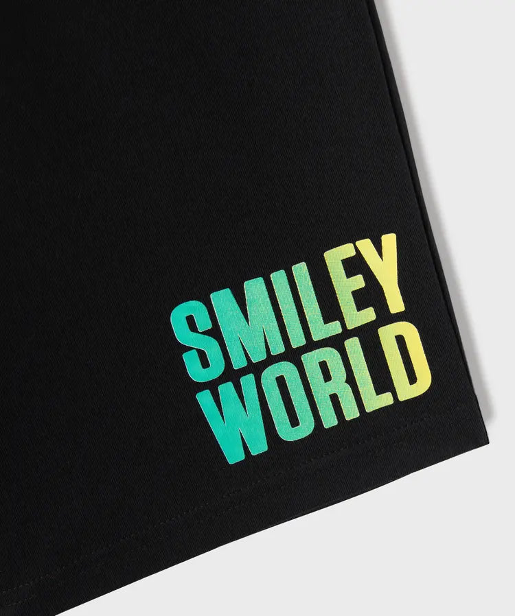 Boys' Smiley Face Pyjama Shorts - Black Smiley World