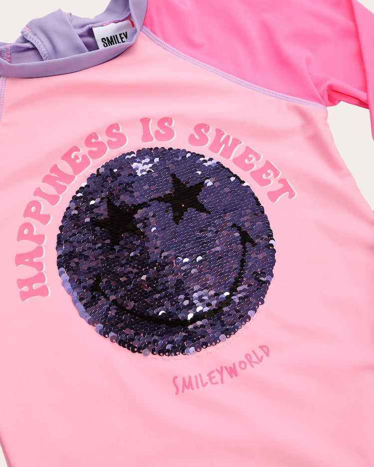 Children's sequined swimsuit 8-16 years - pink | SmileyWorld