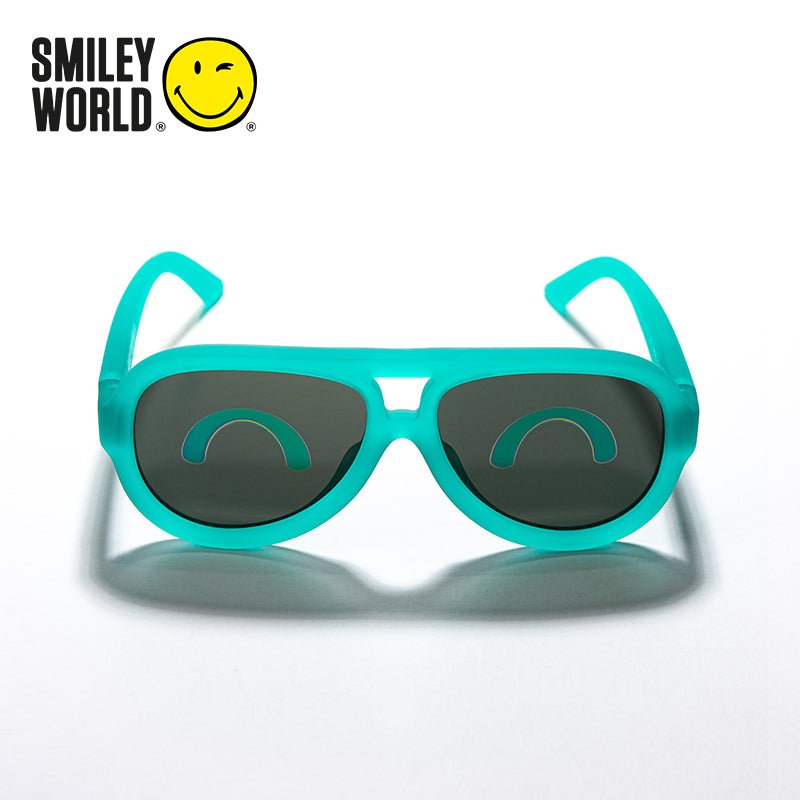 SmileyWorld Toddler Sunglasses Aviator Lake Green