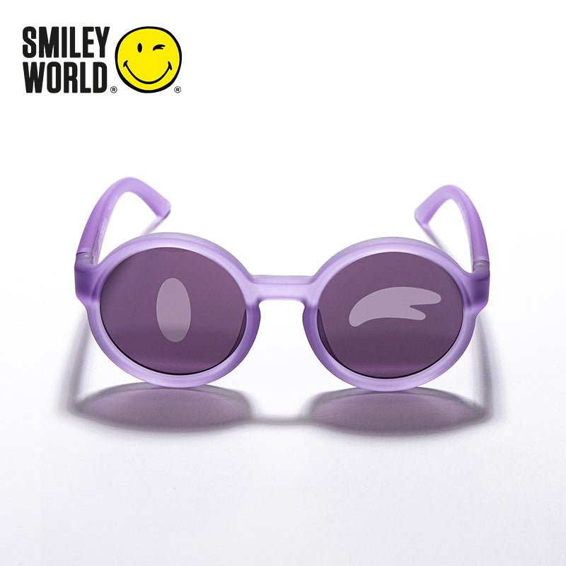 SmileyWorld Baby Sunglasses Round Coral Purple