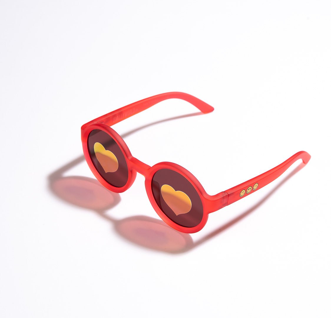 SmileyWorld Kids Sunglasses Round Raspberry Red