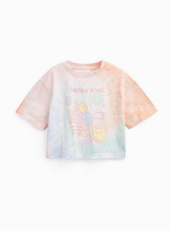 Tie Dye Smiley Graphic T-Shirt 6 years