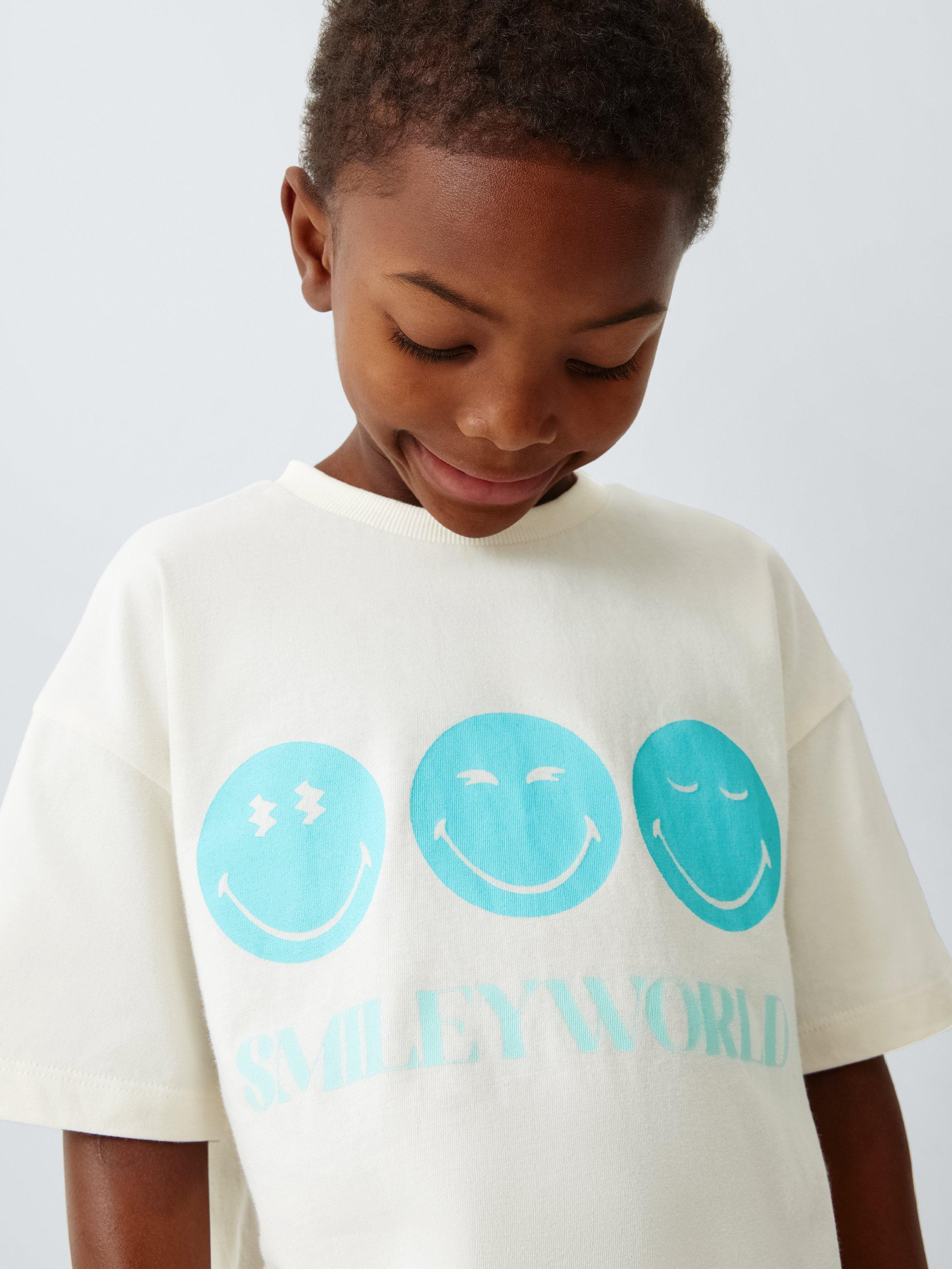 Kids' Cotton SmileyWorld T-Shirt, Tibetan Stone