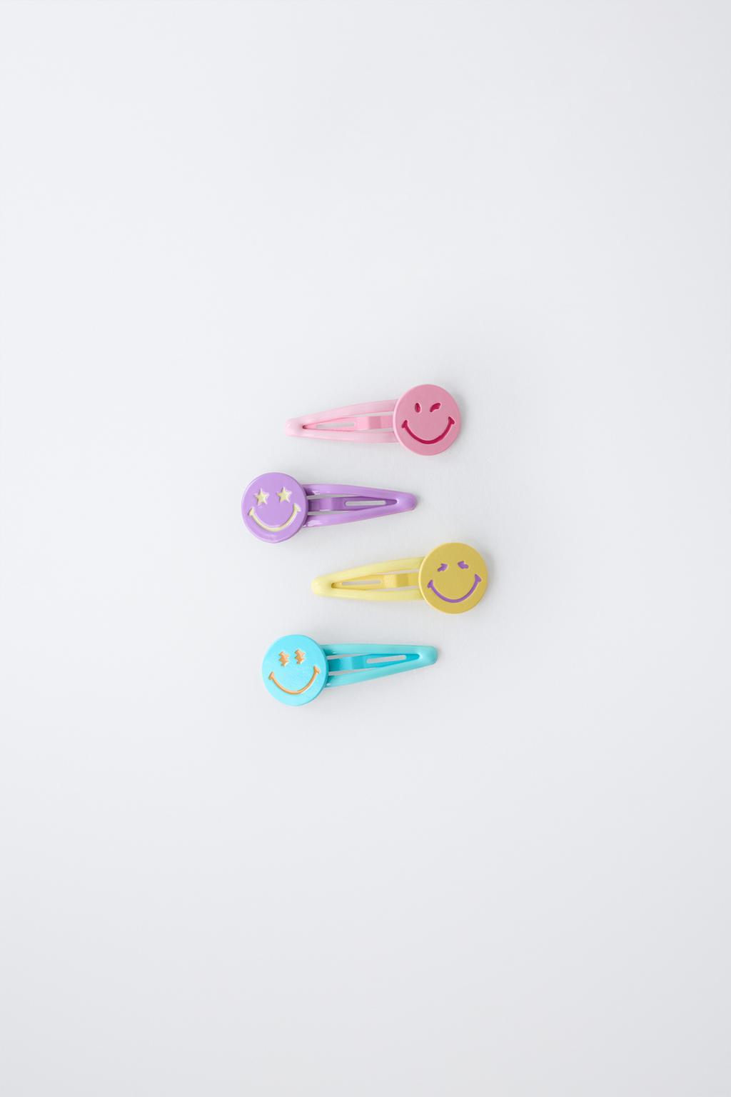 FOUR-PACK OF SMILEYWORLD ® HAIR CLIPS