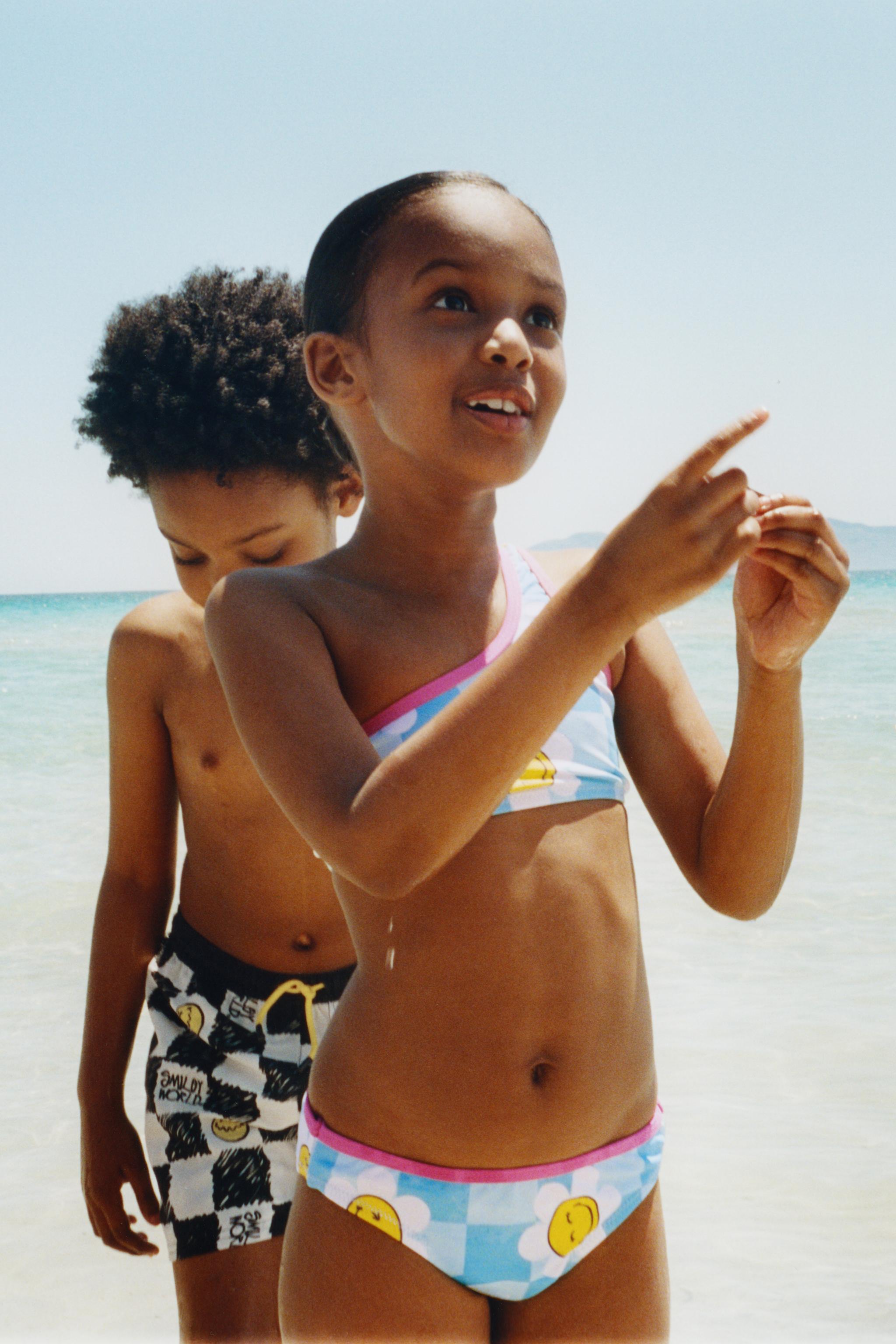 AGES 6-14 / SMILEYWORLD ® CHECKERED BIKINI