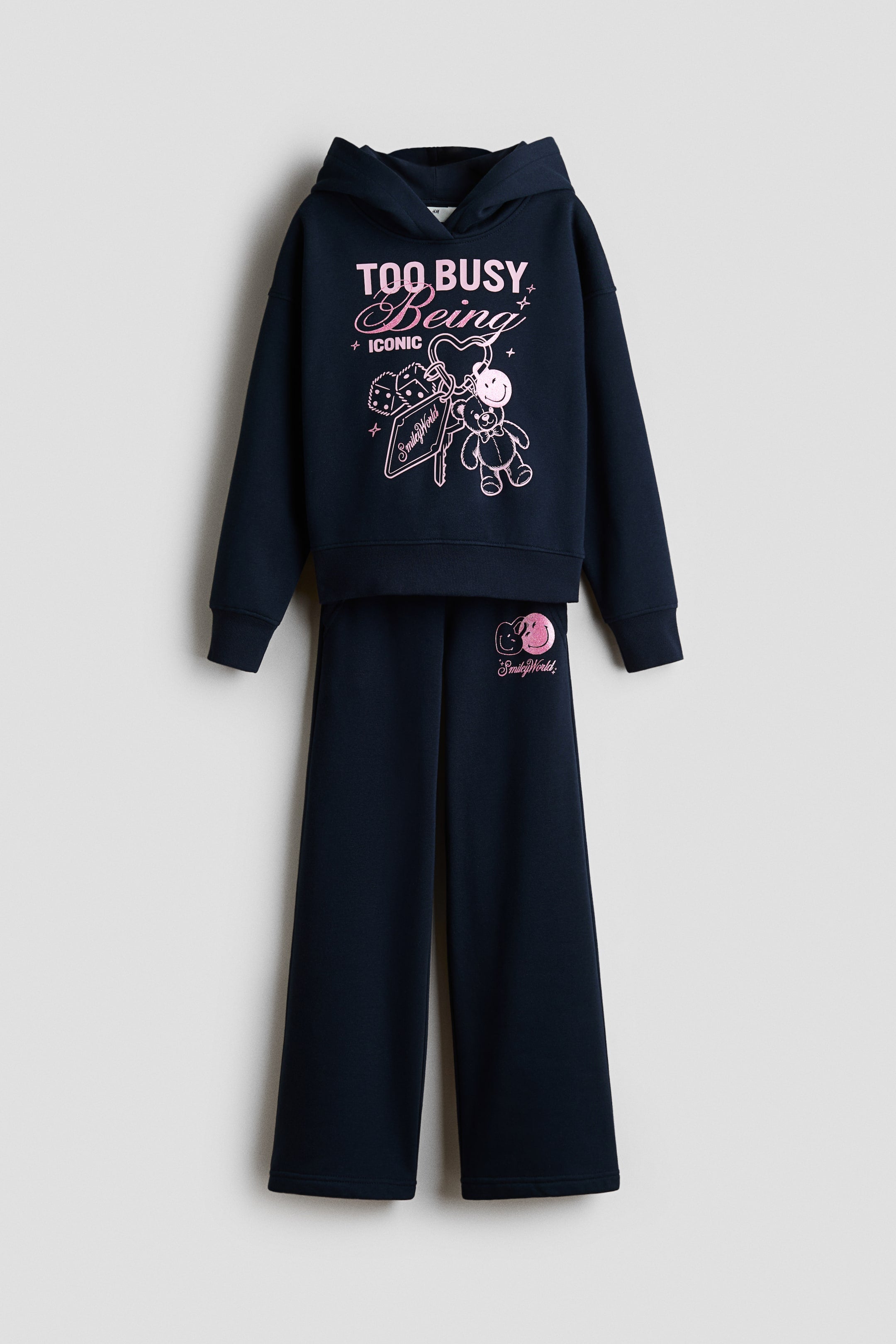 2-piece motif-detail sweatshirt set