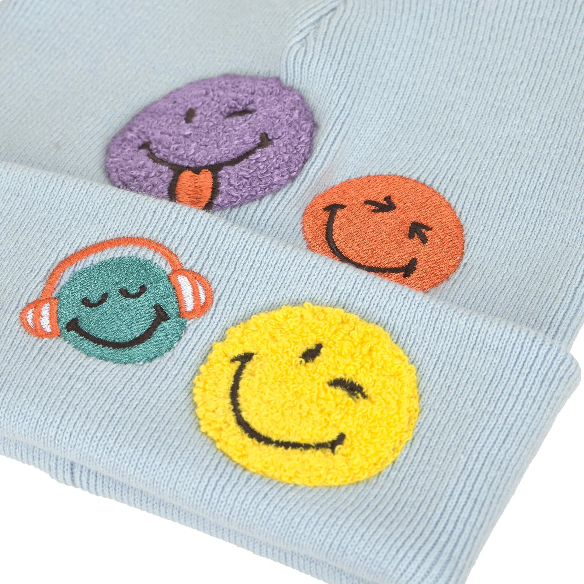 Beanie Hat for Children - Organic Cotton SmileyWorld®, Blue