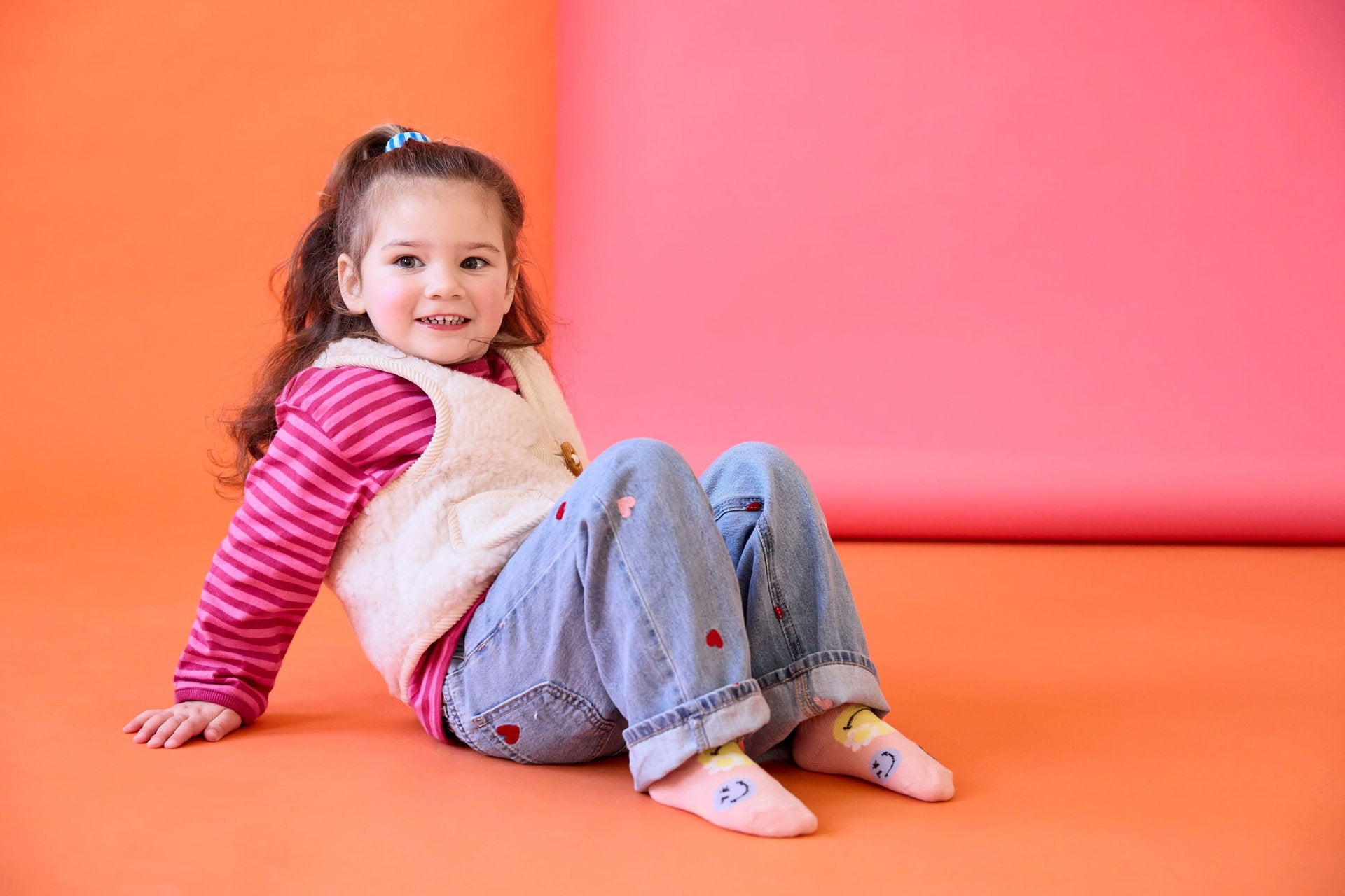 Children's socks set of 3 - SmileyWorld®, pink