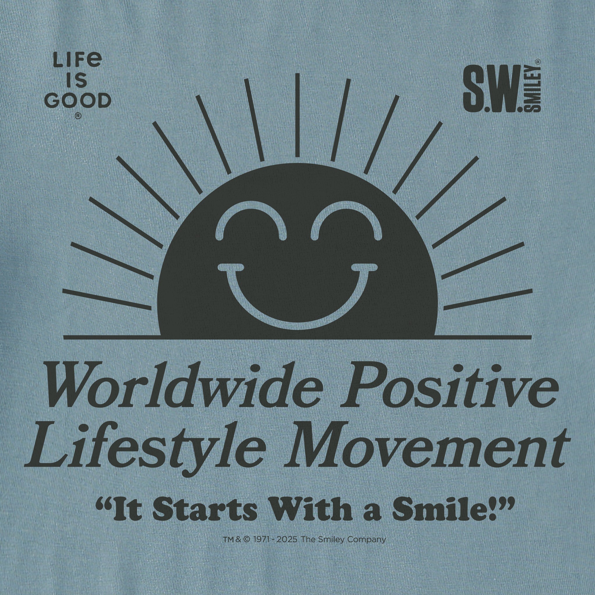 LIG | S.W.Smiley Rising Sun Short Sleeve Crusher Tee