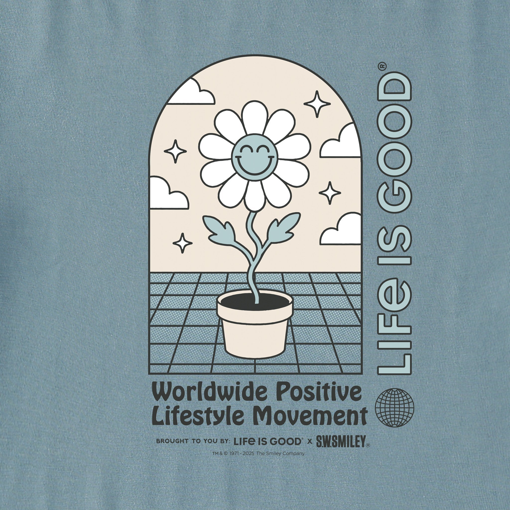 LIG | S.W.Smiley Happy Plant Short Sleeve Crusher Tee