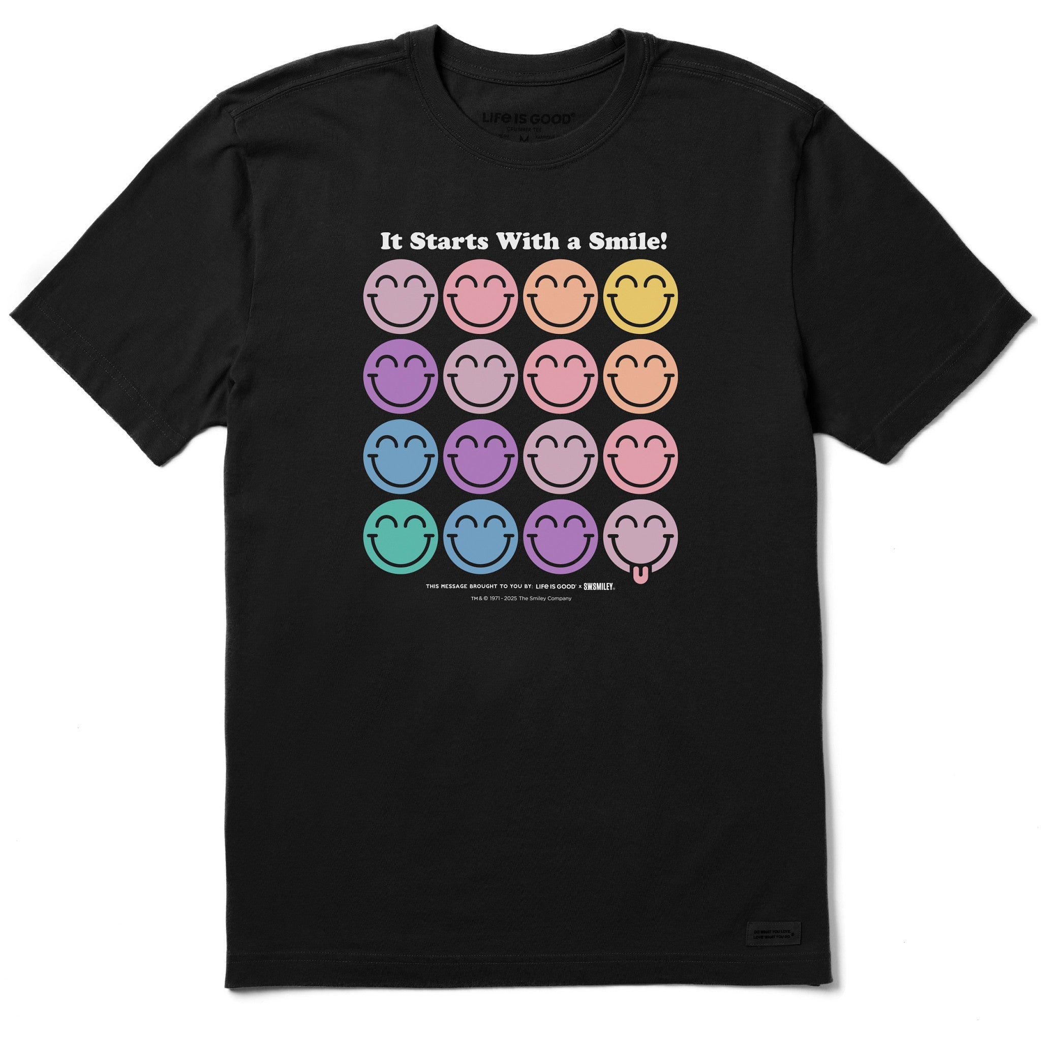 LIG | S.W.Smiley Grid Short Sleeve Crusher Tee