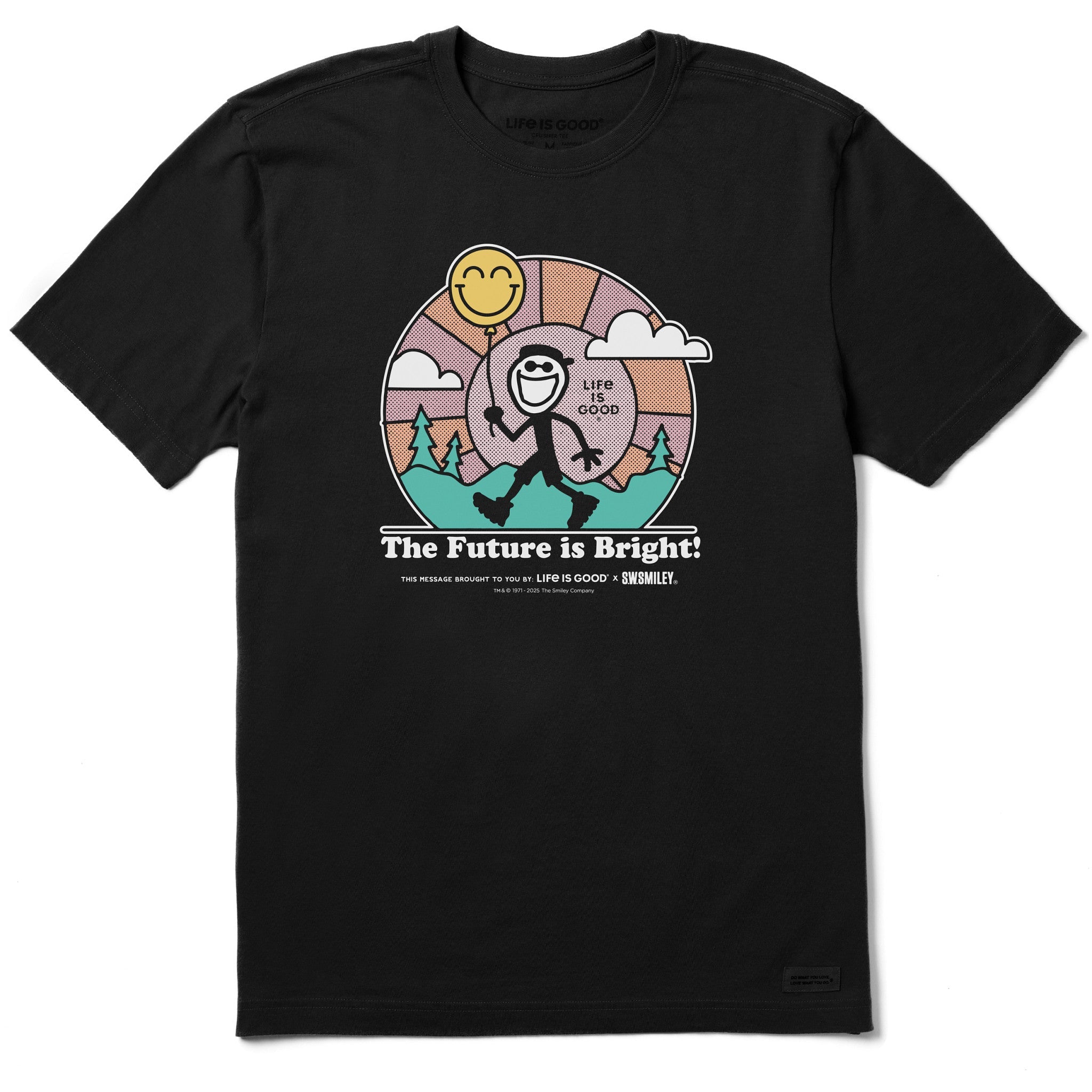 LIG | S.W.Smiley Bright Future Short Sleeve Crusher Tee